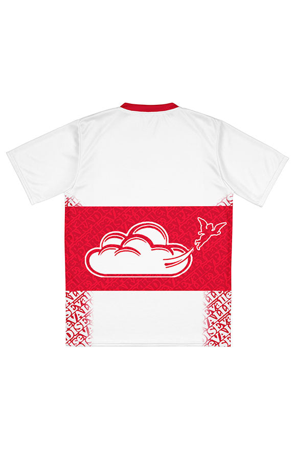 V.V.S. Pendant Strip Tee - red