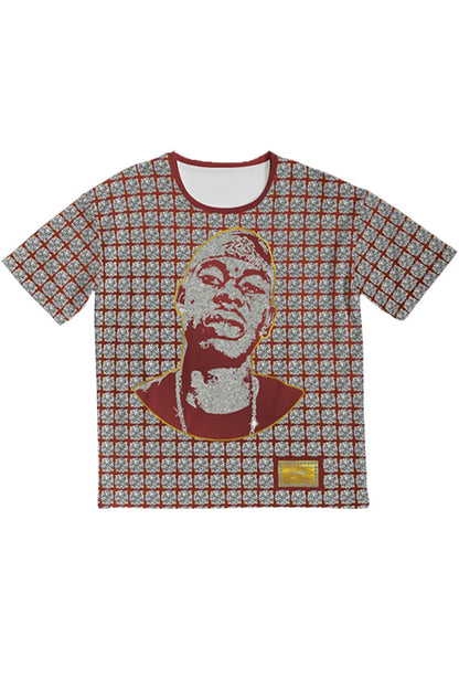 V.V.S. Stud Tee - burgundy