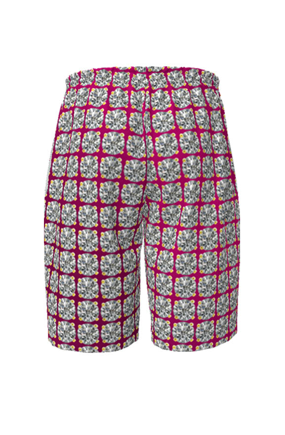 V.V.S. Stud Board Shorts - berry