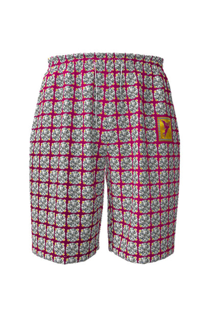 V.V.S. Stud Board Shorts - berry