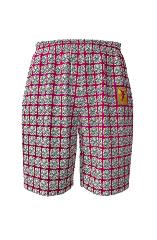 V.V.S. Stud Board Shorts - berry