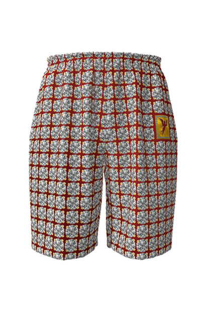 V.V.S. Stud Board Shorts - burgundy