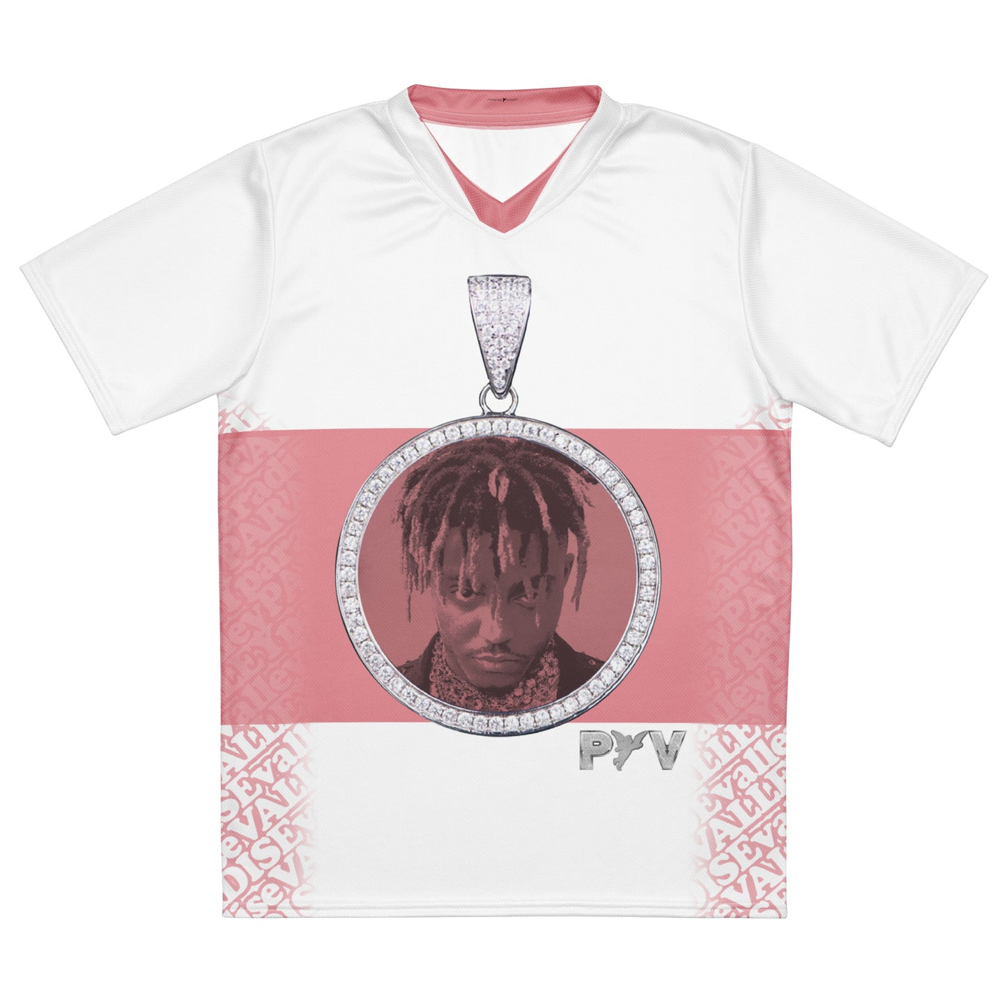 V.V.S. Pendant Strip Tee - dusty rose