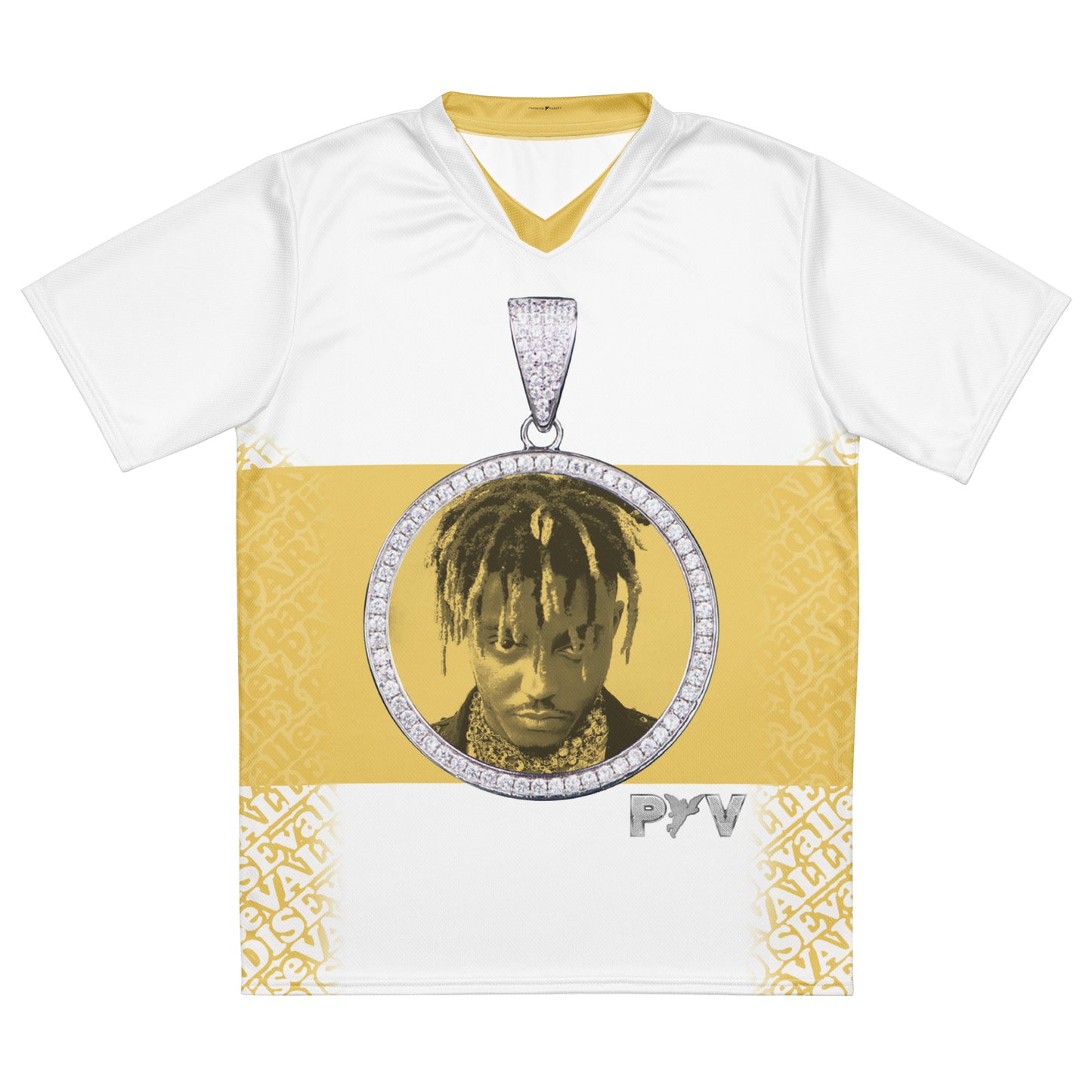 V.V.S. Pendant Strip Tee - yellow