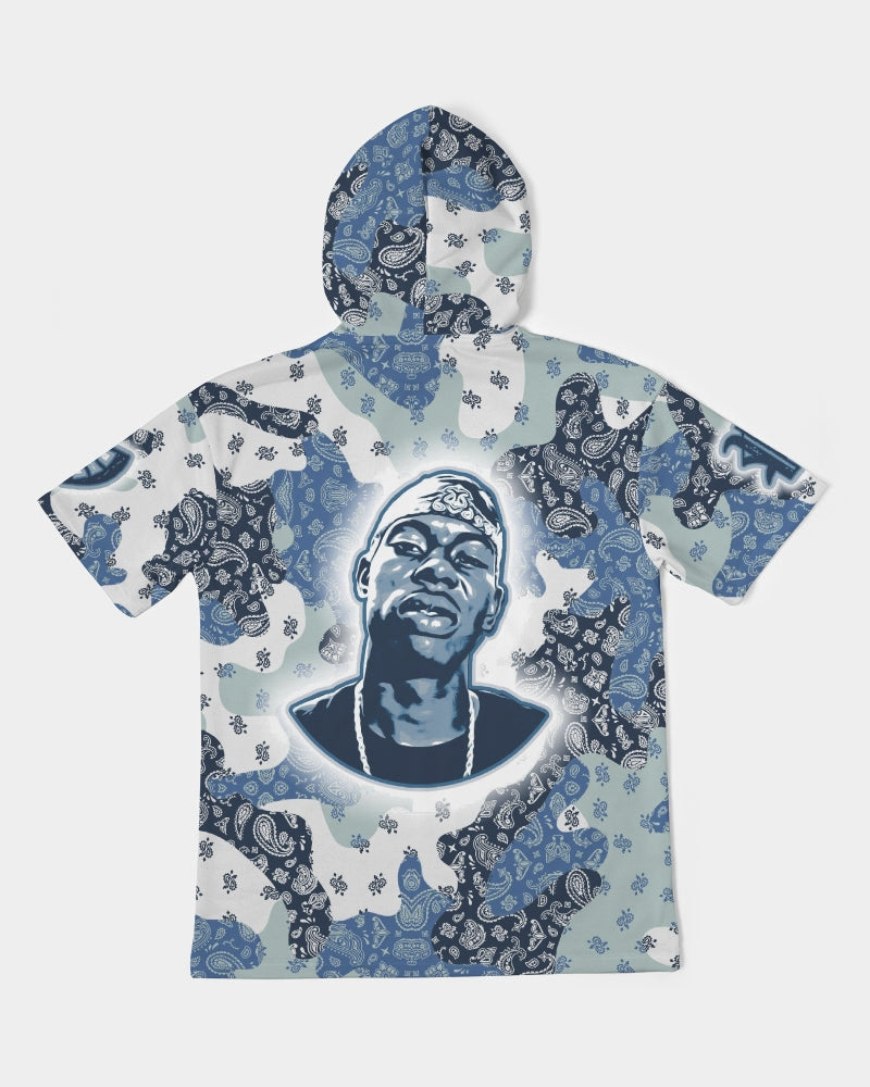 Camo Flag SS Hoodie - blue