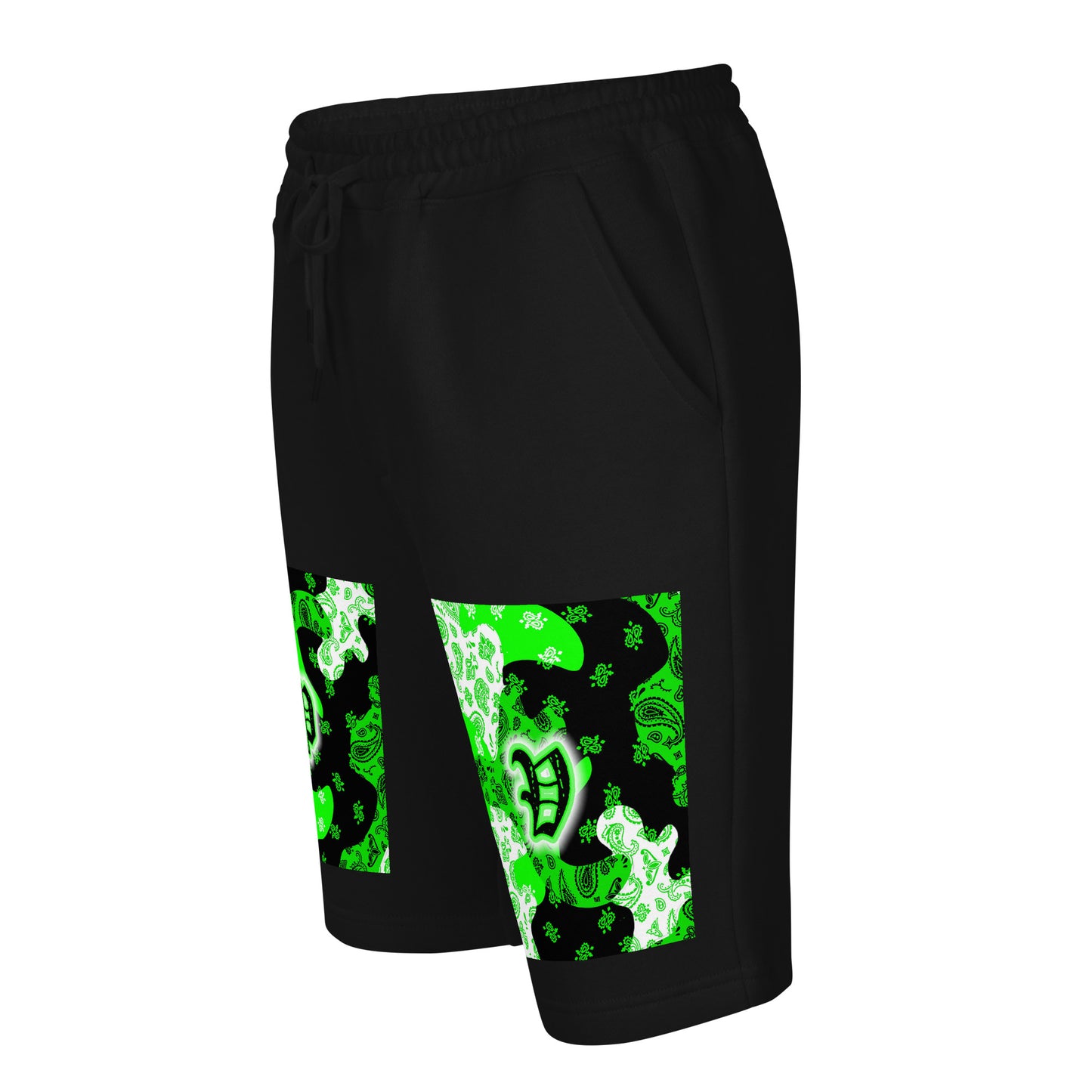 Camo Flag Fleece Shorts - green