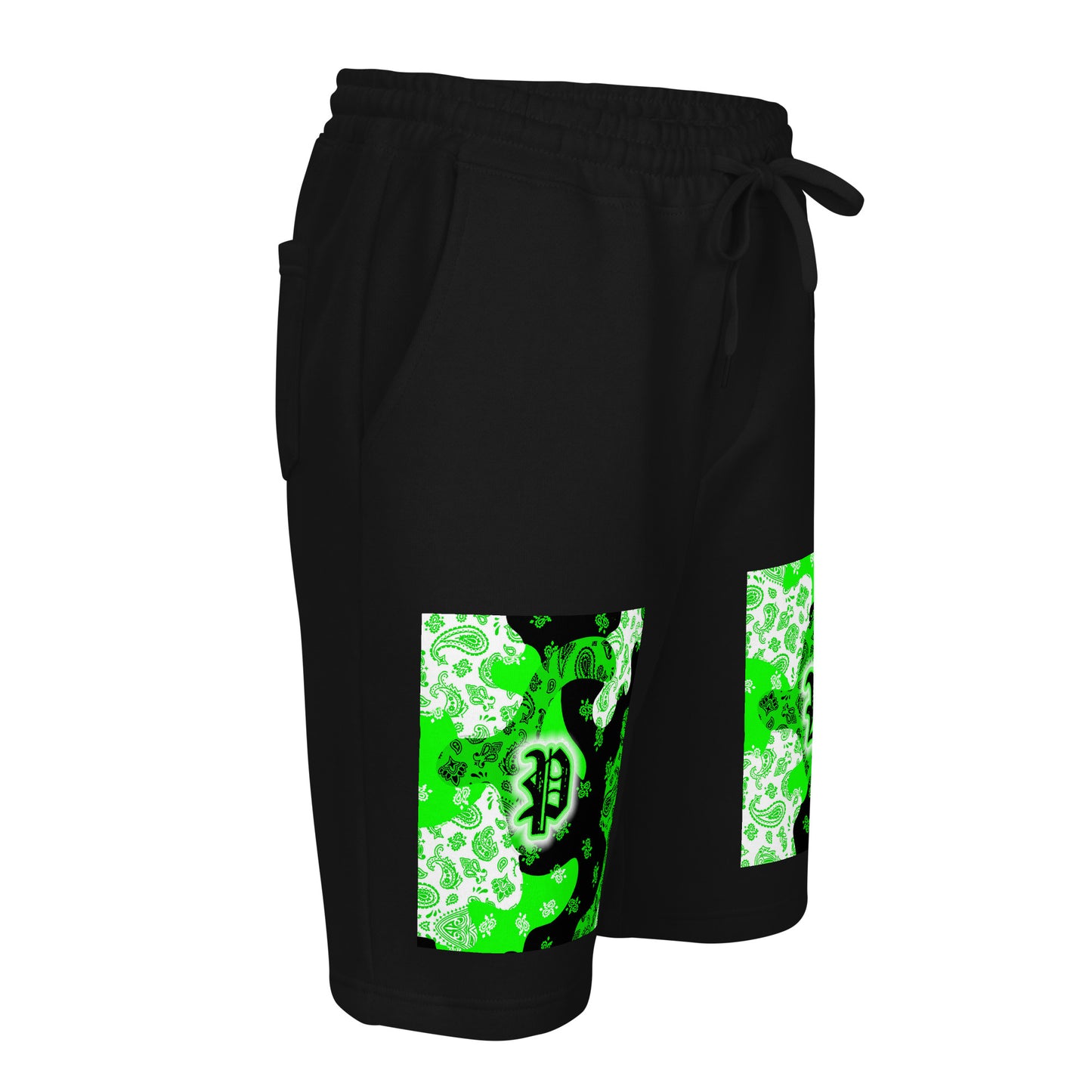 Camo Flag Fleece Shorts - green