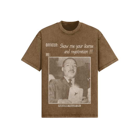 Mr. Officer Tee - brown wash