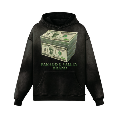 In Bank We Trust Stack Hoodie - smokey black