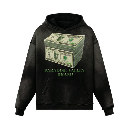 In Bank We Trust Stack Hoodie - smokey black