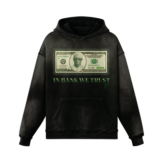 In Bank We Trust Bill Hoodie - smokey black